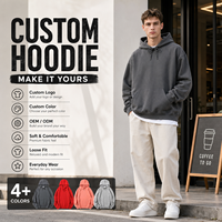 Service OEM ODM – Sweat à capuche ample en molleton doux 280-420 GSM avec logo personnalisé pour hommes – Sweat-shirt streetwear personnalisé pour hommes