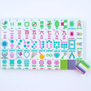 Wholesale New Light Luxury Acrylic 4-Layer Anti-Fading Striped Decorative <b>Mahjong</b> Tiles - Product Image 2