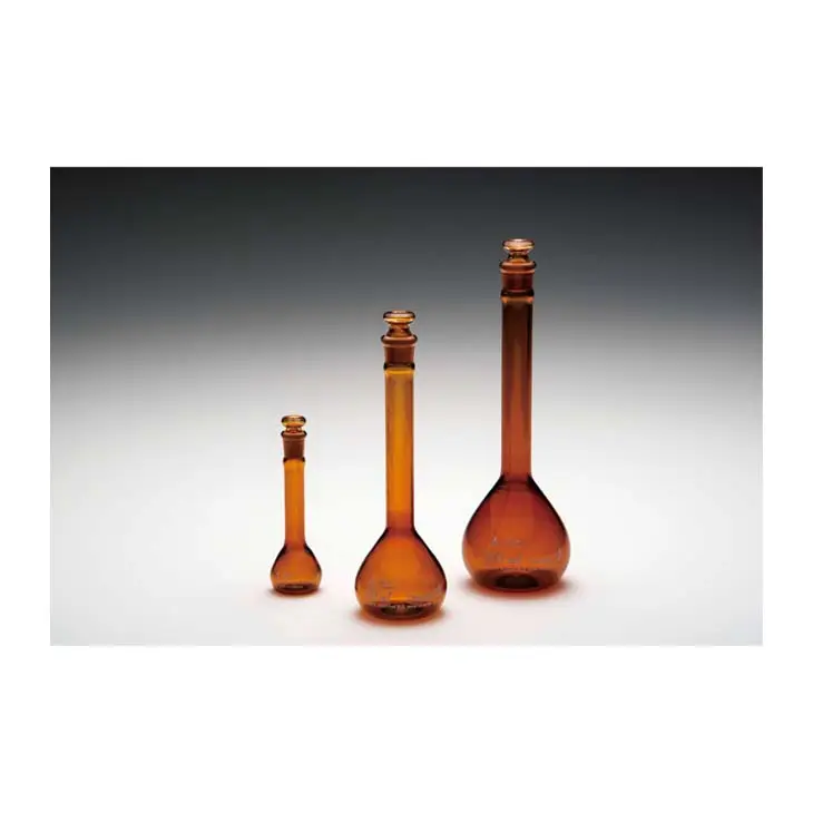 Customizable chemical-resistant 100ml bottle amber flask glass