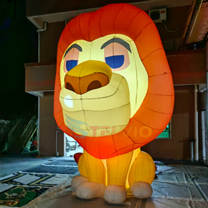 Mascota Inflable Gigante Personalizada de Animales Lindos, Personaje de Dibujos Animados <span class=keywords><strong>del</strong></span> <span class=keywords><strong>Rey</strong></span> León, Globo Inflable de León para Eventos Temáticos - Product Image 4