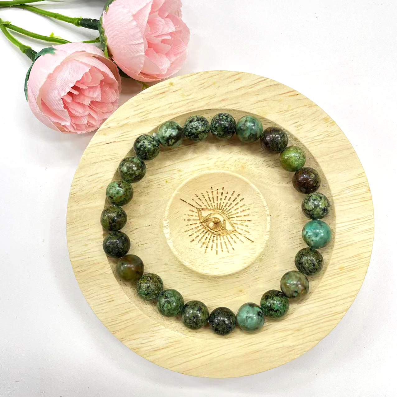 Bracciale africano turchese 8mm