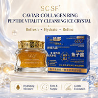 Gel Nettoyant au Collagène et Caviar, Nettoie les Pores, Élimine les Points Noirs, Contrôle le Sébum, Exfolie et Resserre les Pores, Nettoyant Visage