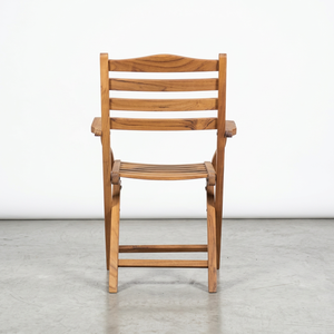 Silla Plegable de Jardín Olin Moderna de Madera de Teca con Acabado en Color Natural, Muebles de Exterior con Patas Cónicas y Estructura de Madera Sólida - Product Image 2