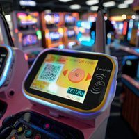 Lecteur de cartes prépayées, terminal de paiement par carte RFID, machine d'arcade à monnayeur, construction en plastique, prise en charge espagnole, garantie 1 an