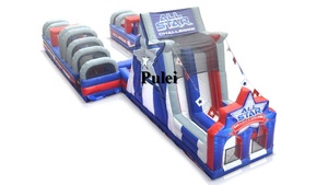 Tất Cả Các Chướng Ngại Vật Bơm Hơi Nhỏ Gọn Lớn Nhất Thách Thức All Star Khóa Chướng Ngại Vật Dốc Đứng Bơm Hơi Với Combo Trượt Bouncer - Product Image 5