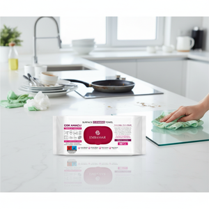 Serviettes humides de nettoyage au vinaigre blanc de haute qualité, multi-usages, pour éliminer la graisse et la saleté, lingettes de cuisine - Product Image 3