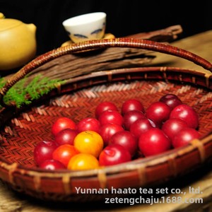 Panier de rangement vintage en bambou fait main et écologique, boîte à collation multifonction avec finition tressée pour fruits secs, pelle à poussière ou usage alimentaire - Product Image 1