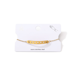 Bracciale in Acciaio Inossidabile con Stella a Cinque Punte Traforata, Braccialetto alla Moda - Product Image 1