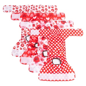 CuteBone 4-Pack <strong>Dog</strong> <strong>Belly</strong> <strong>Bands</strong> Washable <strong>Dog</strong> Cloth Diapers Cheap Pet Diapers - Product Image 1