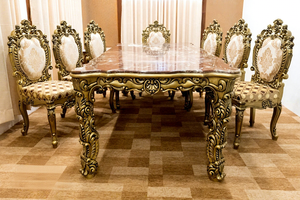 French Style Hand Crafted Dining Room Furniture Classic Solid Teak Wood Dining Room Furniture Collection Manufacturer Exporter - Product Image 2