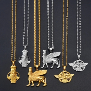 สร้อยคอจี้ anniyo ashur สำหรับผู้หญิงผู้ชาย lama, Lamma, Bull lamassu มีปีกเป็นเครื่องประดับเทพแห่งการป้องกัน - Product Image 3