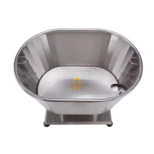 Baignoire pour chien <span class=keywords><strong>en</strong></span> acier inoxydable de petite taille EUR PET pour chats, piscine de spa pour animaux de compagnie pour le toilettage et le nettoyage dans les animaleries - Product Image 2