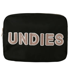 Sac en Nylon à faire soi-même avec des patchs de lettres Chenille, trousse de maquillage, cadeau de noël, sacs à cosmétiques pour le voyage, livraison rapide - Product Image 5