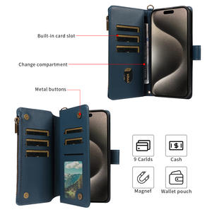 Funda para iPhone 17, 16 Pro Max, Multifuncional, Tipo Flip, Antigolpes, Protectora para iPhone 15 - Product Image 3