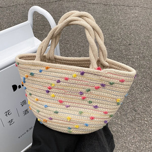 Simple and stylish new <b>straw</b> woven <b>bag</b>, trendy and popular women's shoulder <b>bag</b>, versatile and suitable for Instagram, handbag, - Product Image 2