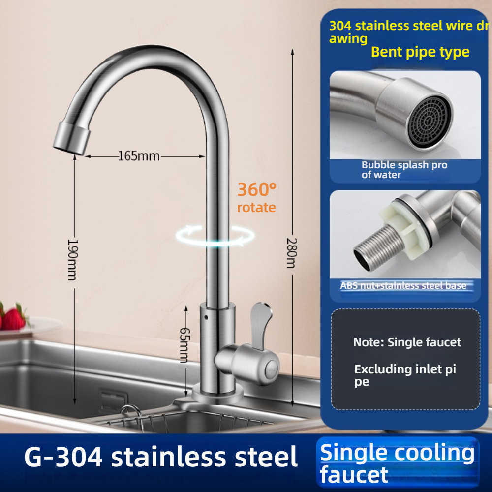 Robinet simple en acier inoxydable de qualité supérieure