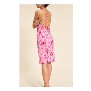 <span class=keywords><strong>Vestido</strong></span> de verano <span class=keywords><strong>corto</strong></span> de encaje sin espalda con estampado floral, longitud hasta la rodilla - Product Image 3