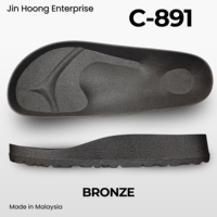 Jin Hoong Sandal Jepit Wanita C-891T PVC Perunggu Sol Luar Tahan Lama Tahan Air Ringan Anti-Selip Nyaman Elastis Tinggi