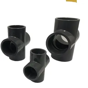 China Manufacturers Supply DN100 4" Plastic Pipes Joint Fitting UPVC 4 Way Cross For PVC Pipe