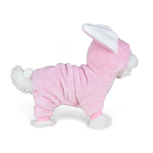 Pabrik modepet penjualan langsung kostum hewan peliharaan kelinci pakaian anjing warna Pink polos Yorkie dari Tiongkok - Product Image 6