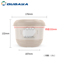 Compartimentos BRC de 1,5 l para comida, contenedor de plástico para microondas, preparación de comida, PP, desechable, bento, fiambrera, embalaje de alimentos