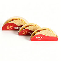 Gobelet en papier jetable personnalisé, biodégradable, durable, pour restaurant mexicain de burritos et de nachos, en papier enduit de qualité alimentaire