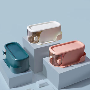 Étagère murale de salle de bain, <span class=keywords><strong>3</strong></span> en 1, boîte de rangement de mouchoirs - Product Image 3