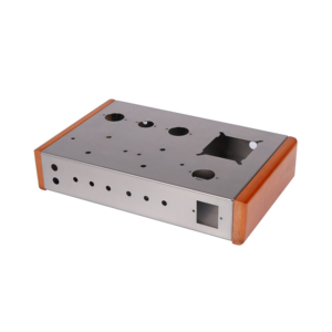 Châssis en acier inoxydable pour amplificateur à tubes 6P3P <span class=keywords><strong>DIY</strong></span> 6V6 avec panneau latéral en bois - Product Image 2