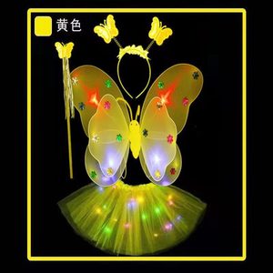 Disfraz de Hada para Niñas, Disfraz de Mariposa, Vestido de Princesa, Conjunto de Disfraz de Tul con Alas de Mariposa, Varita Mágica y Diadema - Product Image 3