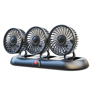 Nouveau ventilateur <span class=keywords><strong>de</strong></span> refroidissement d'air <span class=keywords><strong>de</strong></span> voiture USB DC12V/24V à trois têtes, 3 vitesses réglables, rotatif à 360 degrés, avec pales <span class=keywords><strong>de</strong></span> 4 pouces, 5V 24V 12V, 2025 - Product Image 1