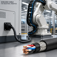Cadena Portacables Industrial con Doble Revestimiento de NBR Resistente al Aceite y Blindaje de Trenza de Cobre Estañado para Automatización Robótica CNC