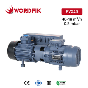 Plastic Thermoforming Vacuümpomp Olie-geïsoleerde Rotatiebladpomp Wordfik PVX40 40-48m³/h Hoge Vacuümpomp 0.5mbar - Product Image 1