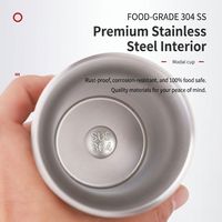 Ensemble de gourde à yerba maté de 8 oz, en acier inoxydable 304 à double paroi, avec paille bombilla et brosse de nettoyage
