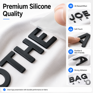 100pcs personalizado de hierro en la etiqueta engomada de la transferencia de calor 3D Logo <span class=keywords><strong>ropa</strong></span> <span class=keywords><strong>ropa</strong></span> etiqueta de silicona - Product Image 4