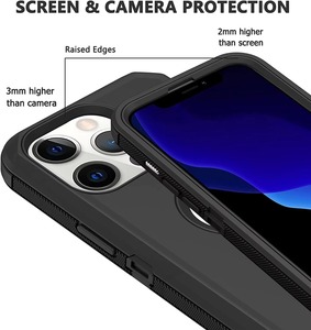 Clip de <span class=keywords><strong>ceinture</strong></span> 3 en 1 antichoc support de béquille étui de téléphone portable robuste Defender Tpu couverture arrière <span class=keywords><strong>pour</strong></span> <span class=keywords><strong>Iphone</strong></span> vente en gros - Product Image 3