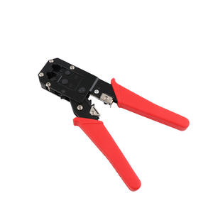 เครื่องมือเข้าหัวสายแบบ DIY 6P 8P  วัสดุเหล็กเคลือบสีดำ ด้ามจับพลาสติกนุ่ม สำหรับสายเคเบิลเครือข่าย Cat5 Cat6 Cat7 - Product Image 2