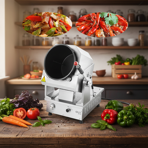 Machine à frire au gaz multifonctionnelle, wok rotatif automatique <span class=keywords><strong>pour</strong></span> usage en restaurant - Product Image 1