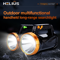 Lampe torche LED haute puissance longue portée Helius, rechargeable, haute luminosité, pour aventures en plein air, camping, randonnée