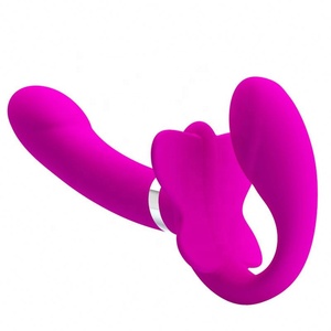 Godemiché à enfiler sans bretelles pour femmes, gode vibrant Double tête, jouets érotiques pour Couples - Product Image 1