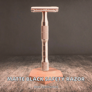 มีดโกนสองใบมีดแบบปลอดสารพิษ สีดำด้าน ผลิตจากสแตนเลสสตีล ใช้ซ้ำได้ สำหรับโกนขนบิกินี่ ใบหน้า ร่างกาย ใช้ได้ทุกวัน สำหรับการดูแลตัวเองที่บ้านหรือร้านเสริมสวย - Product Image 2