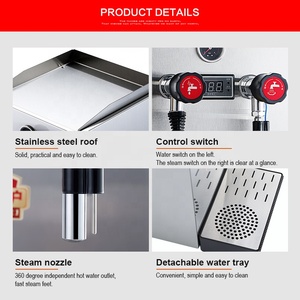 Pabrik Komersial Mesin Mendidih Uap Otomatis 10L 2kw Pemanas Air Komersial Mesin Gelembung Susu Toko Teh Susu Kopi - Product Image 3