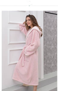 Accappatoio di Lusso ODM per Inverno, Autunno/Primavera, Lunghezza al Ginocchio, Caldo, Spesso, Unisex, Traspirante, Asciugatura Rapida, Alta Grammatura 400, per la Notte - Product Image 2