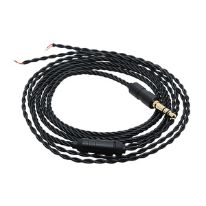Cable de audio negro de cuatro hilos de cobre sin oxígeno, chapado en plata, con conector recto de 3,5 mm, 120 cm, para accesorios de bricolaje para auriculares - Product Image 4