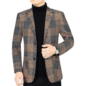 Vente en gros <span class=keywords><strong>veste</strong></span> de <span class=keywords><strong>costume</strong></span> pour hommes d'âge moyen 2025 haut décontracté pièce unique sans fer printemps et automne <span class=keywords><strong>costume</strong></span> pour hommes - Product Image 2