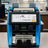Trieuse de billets 209Q haute vitesse 1200 pièces/min, 1+1 compartiments, machine de comptage de billets mixtes avec double CIS et impression en temps réel