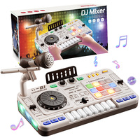 Kids Beginner Educational Rechargeable Electric Musical Instruments Keyboard Simulation Multifunction Microphone Dj Mixer Toys