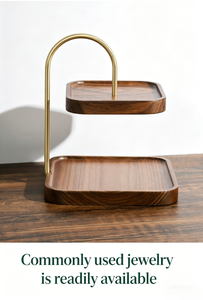 ถาดไม้เนื้อแข็งทำมือสองด้านสุดหรู ขนาดเล็ก สำหรับโต๊ะกาแฟในห้องนั่งเล่น ใช้เสิร์ฟและตกแต่งบ้าน - Product Image 4