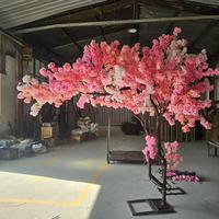 Op maat gemaakte verlengde kersenbloesemboom bruiloft roze witte kunstmatige kersenbloesemboom voor binnen- en buitendecoratie