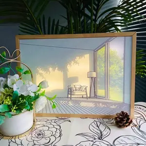 USB risparmio energetico luci notturne illuminazione luminosa pittura decorazione della casa Display da tavolo illuminazione a LED pittura