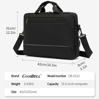 Venta Directa de Fábrica CoolBELL, Bolsa para Portátil de Gran Capacidad de 15.6 Pulgadas, Maletín Casual de Oficina, Bandolera, Funda Protectora